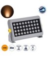 GLOBOSTAR® FLOODHENA 90445 Προβολέας Σποτ Wall Washer LED 36W 3060lm 30° AC 220-240V Αδιάβροχο IP67 Ultra Θερμό Λευκό 2200K - Bridgelux SMD Chip - Γκρι Ανθρακί - Μ30 x Π6 x Υ17cm - 3 Χρόνια Εγγύηση